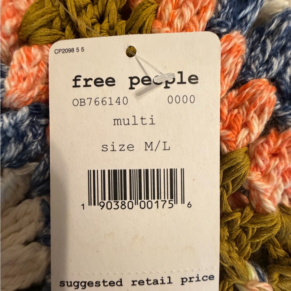 Free People “ Summer of Love “NWT Size M/L Multicolor Crochet Fringe Tank Top - Picture 14 of 15